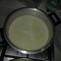 El cooksnap de Alex cuando hizo Sopa crema de cebolla y papa.