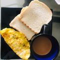 Zobia Sajjad's cooksnap of when they made Bread omelet and tea.