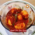 Cooksnap Mahadiah semasa beliau membuat Sambal telur rebus goreng.