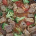 El cooksnap de Teresa Perez cuando hizo Carne de puerco a la mexicana con nopales y brócoli.