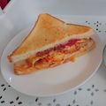 Glory 的 泡菜起司雞肉熱壓吐司 cooksnap