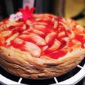 El cooksnap de Zaida TC @alquimiasfood cuando hizo Tarta de queso y manzana.
