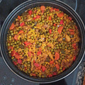 El cooksnap de Julián cuando hizo Arroz con pollo.