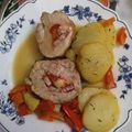 El cooksnap de Raul López cuando hizo Solomillo relleno de panceta y verduras con patatas confitadas y cocinado al horno de leña.