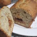 El cooksnap de Sami, Bru y Adancito cuando hizo Budín de banana con corazón de dulce de leche.