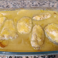 El cooksnap de juan cuando hizo Lomo de merluza con crema de berenjenas y calabacín al horno.