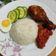 Cooksnap Heti semasa beliau membuat Nasi Lemak Ayam Goreng Mamak.
