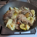El cooksnap de Analhy Vila cuando hizo Bondiola de cerdo agridulce con papa, boniato, manzana y ciruela.