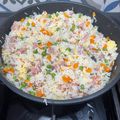 El cooksnap de Rodin cuando hizo Arroz tres delicias.