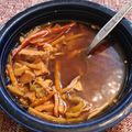 Spicy George Foreman's cooksnap of when they made Hot and sour soup (No meat & Easy).