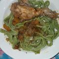El cooksnap de Delfi Camacho cuando hizo Fideos caseros de espinaca.