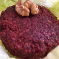 El cooksnap de Xime cuando hizo Hamburguesa de Quinoa y Remolacha.