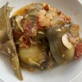 El cooksnap de Julia Y Su Cocina cuando hizo Alcachofas con jamón.