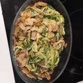 El cooksnap de Gema cuando hizo Espaguetis de calabacín con tomate, pollo y champis.