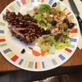 Greg Schwab's cooksnap of when they made Mediterranean stuffed chicken breasts.