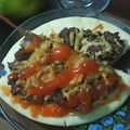 Cooksnap dari Huli Nawastuti untuk resep Pizza Roti Bakar Topping Beef Slice Bolognese