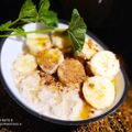 El cooksnap de Zaida TC @alquimiasfood cuando hizo Porridge o gachas de avena con plátano.