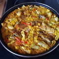 El cooksnap de estcolrod (Esther) cuando hizo Paella de conejo y alcachofas.