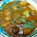 Syeda Sarah Taha's cooksnap of when they made Aloo Gosht Ka Salan in wood stove 💞🥰❤️.