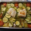 El cooksnap de marcookie cuando hizo Bacalao al horno sobre cama de verduras.