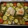 El cooksnap de marcookie cuando hizo Bacalao al horno sobre cama de verduras.