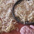 El cooksnap de Mile Quiroga cuando hizo Fideos caseros.