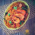 Cooksnap Norashikin Rahmat semasa beliau membuat Mee Goreng Basah.