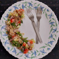 Mukti Bhargava का कुकस्नैप जब उन्होंने किनुआ सलाद बोट(Quinoa salad boat recipe in hindi) बनाया था।