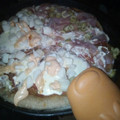 El cooksnap de Giu Satelier cuando hizo Pizza con harina integral y semillas de lino.
