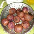 Cooksnap dari Enno untuk resep Bola-bola ubi ungu isi gula merah dan susu