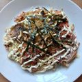 รูป Cooksnap ของ จินนี่ (Jinny) เมื่อเขาทำ Okonomiyaki โอโคโนมิยากิแบบผสมแป้งเอง (พิซซ่าญี่ปุ่น)