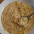 El cooksnap de Jonas Cobos cuando hizo Sopa de fideos con patatas y huevo.