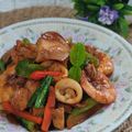 Cooksnap Aza Aaj semasa beliau membuat Paprik Campur.