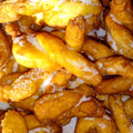El cooksnap de Vane cuando hizo Torta Frita Dulce (con forma de torsal).