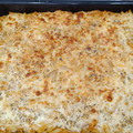 El cooksnap de Pilar Vila cuando hizo Macarrones con atún y costra de queso y huevo.