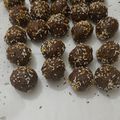 El cooksnap de Pili Anton Rebollo cuando hizo Panellets chocolate y coco.