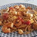 El cooksnap de Christian Rios Magrans cuando hizo Spaghetti ai Frutti di Mare.