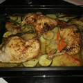 El cooksnap de Geralt De Rivia cuando hizo Cuartos traseros de pollo al horno con verduras.