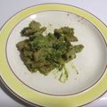 El cooksnap de Claudia Rojas cuando hizo Chuleta en crema de Chile poblano.