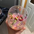 El cooksnap de Lizbeth Martinez cuando hizo Ceviche chorito-camarón.