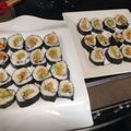 El cooksnap de urdi cuando hizo Maki sushi de salmón y de aguacate.