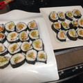 El cooksnap de urdi cuando hizo Maki sushi de salmón y de aguacate.