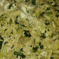 El cooksnap de Anny Hernández cuando hizo Acelgas con queso crema y pollo.