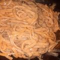 El cooksnap de Elizabeth Cornelli cuando hizo Fideos y repollo con manteca de maní y salsa de soja.
