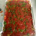 El cooksnap de Ana Balderas cuando hizo Huachinango horneado con pimientos.