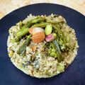 il Elodia quando ha preparato Quinoa carciofi,zafferano e porri