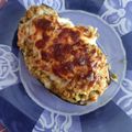 El cooksnap de monica cuando hizo Keto: Berenjenas rellenas al horno.