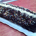 El cooksnap de charo cuando hizo Brazo de gitano relleno de trufa y chocolate.