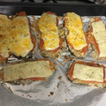 El cooksnap de Andrea Requena cuando hizo Tosta de berenjena al horno.