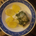 El cooksnap de Dunia Abdplm cuando hizo Bacalao a la espalda gratinado con espinacas.